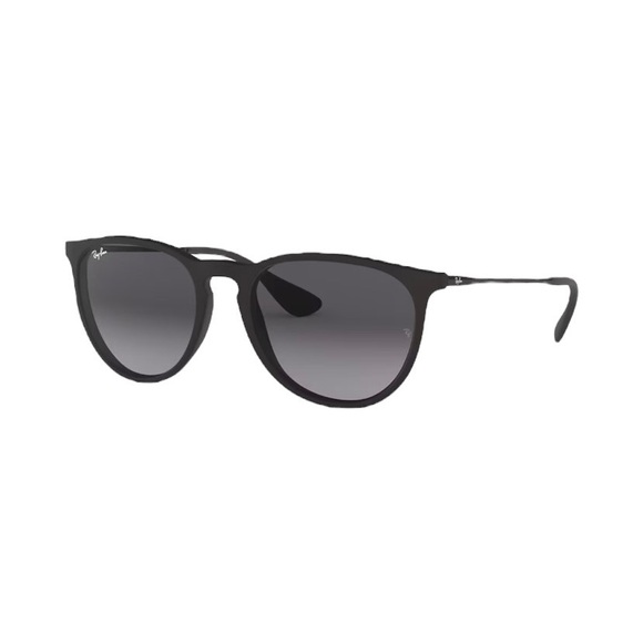 *Ray Ban Erika 4171 Round Matte Rubber Frame Gray Gradient Lens Polarized - Picture 1 of 6